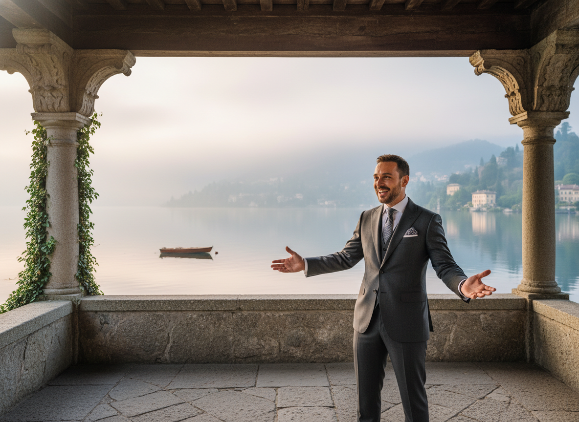 Danilo Leo Lazzarini Lake Como location expert at a historic lakeside villa